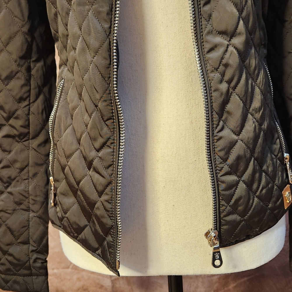 Massimo Dutti Quilted Jacket – Brown/Dark Olive – Size S - Picture 8 of 13